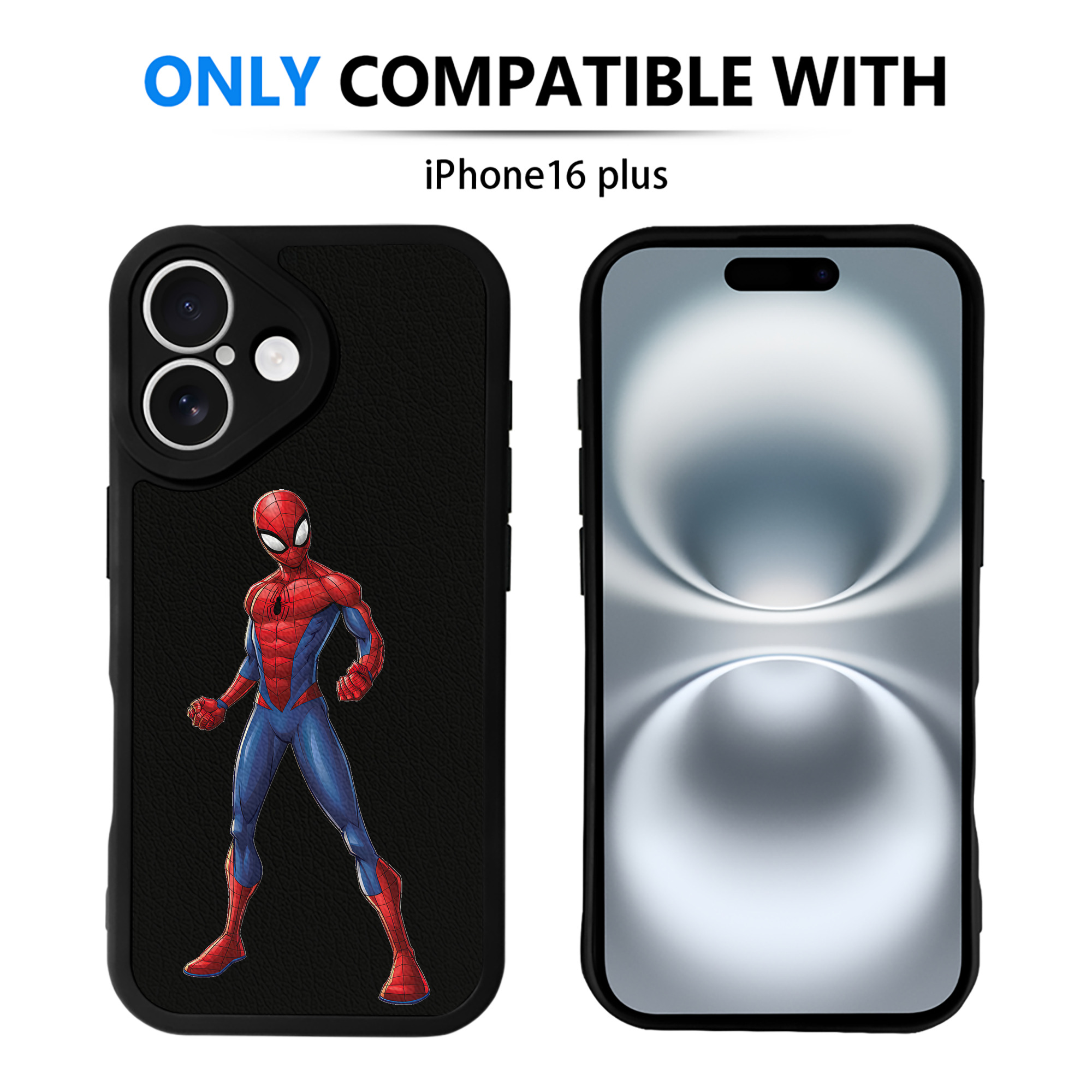 Spider Man スパイダーマン 【iPhone 16シリーズ対応】シリコンスマホケース（レザー調） 材質：シリコン